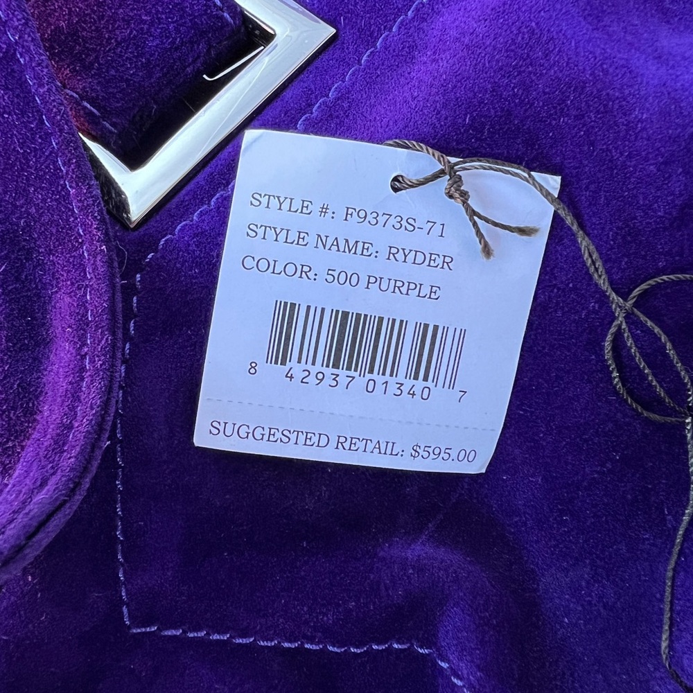 Kooba Vibrant Purple Suede Handbag - Picture 5 of 8